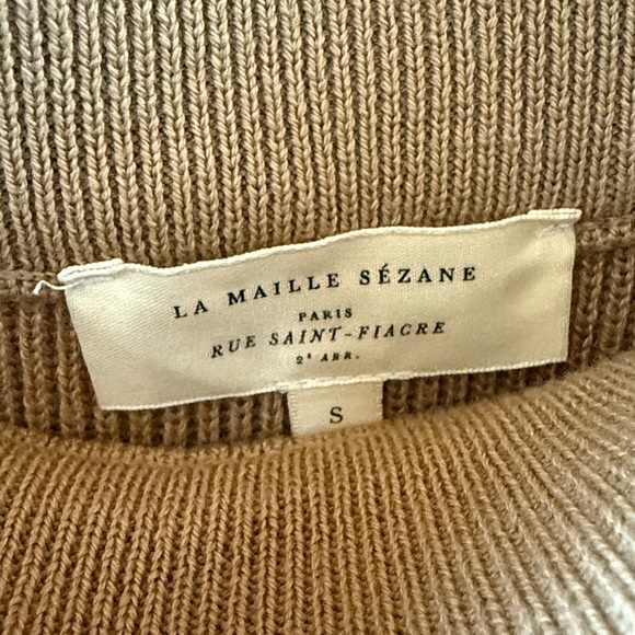 Sezane SAMI JUMPER and NAELLE SKIRT Matching Set Tan Color Womens size Small - Picture 10 of 13